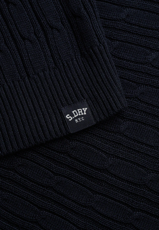 Superdry Strickjacke »SLOUCHY CABLE CARDIGAN« Baumwollmischung