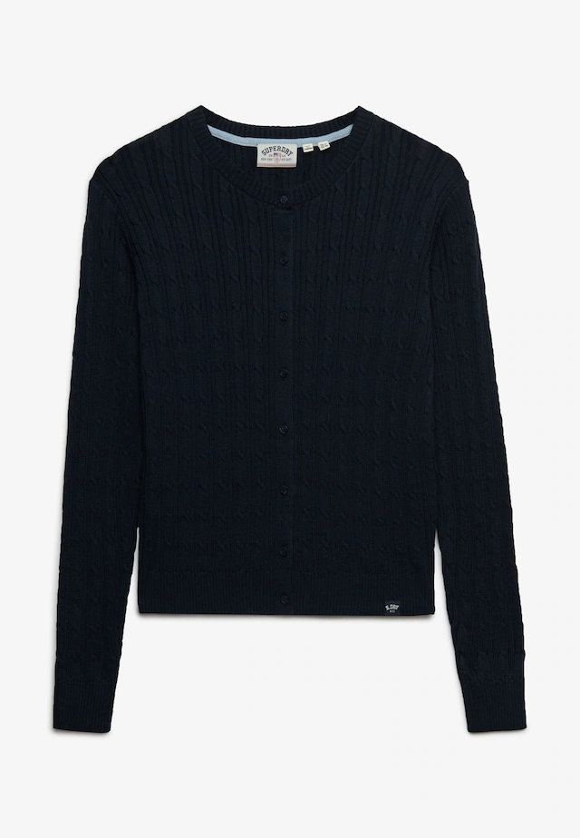 Superdry Strickjacke »SLOUCHY CABLE CARDIGAN« Baumwollmischung