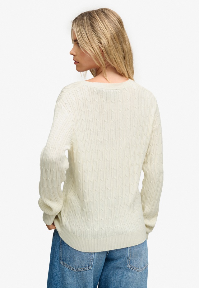 Superdry Strickjacke »SLOUCHY CABLE CARDIGAN« Baumwollmischung