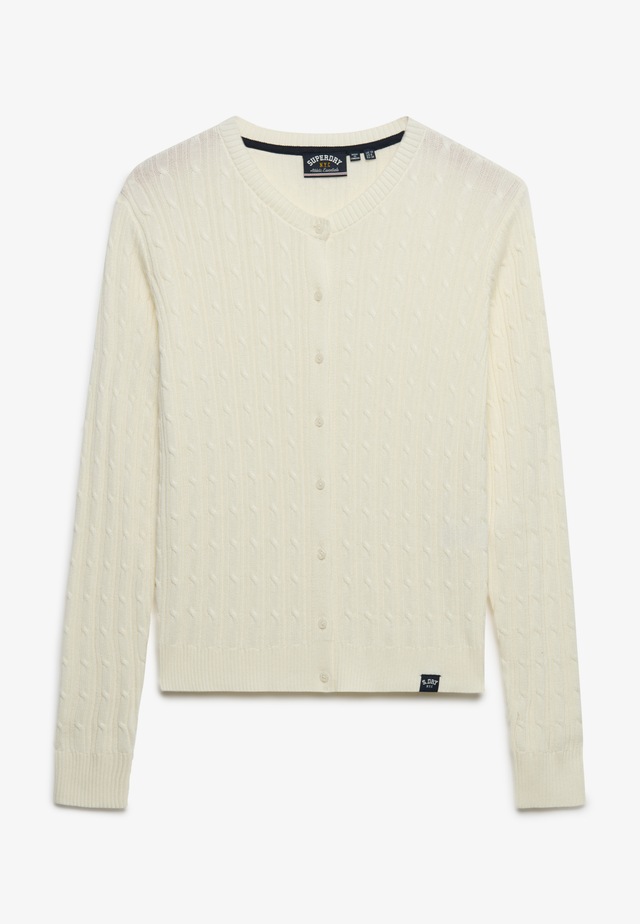 Superdry Strickjacke »SLOUCHY CABLE CARDIGAN« Baumwollmischung