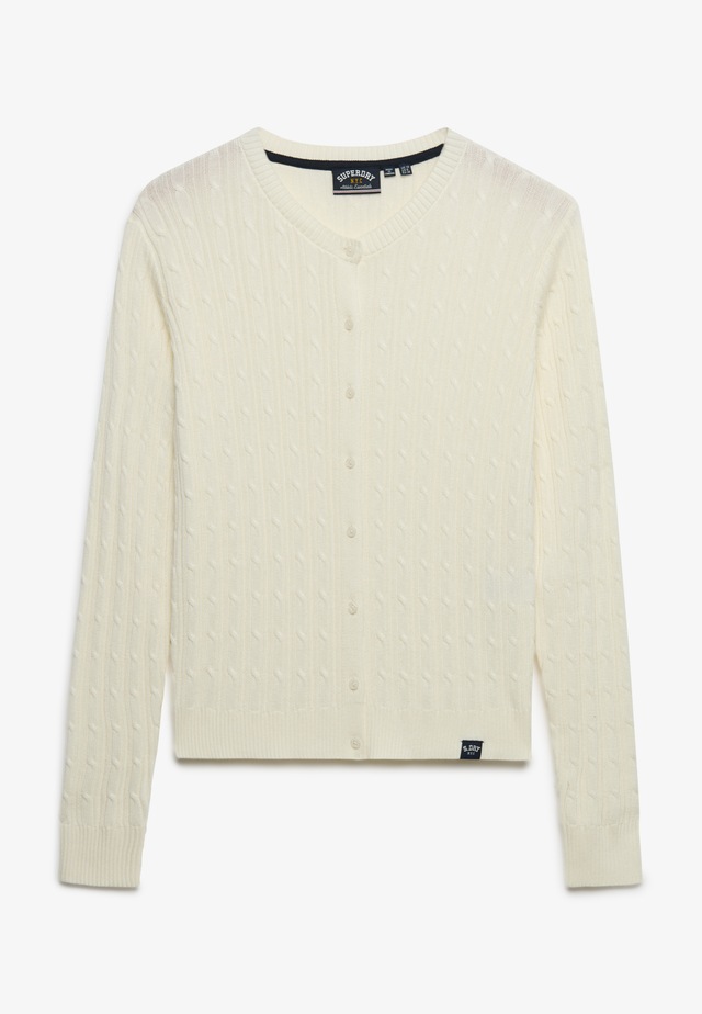 Superdry Strickjacke »SLOUCHY CABLE CARDIGAN« Baumwollmischung