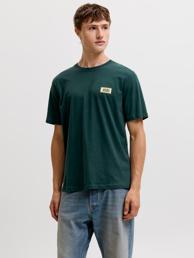 Jack & Jones Rundhalsshirt »JJRUSH TEE SS CREW NECK SN« Baumwolle, regular fit
