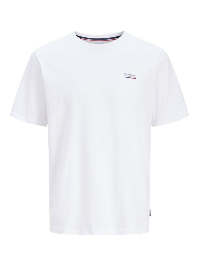 Jack & Jones Rundhalsshirt »JJKYLE TEE SS CREW NECK« aus Baumwolle und Jersey, mit geradem Abschluss, ohne Verschluss