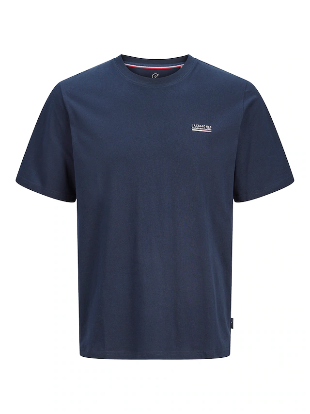 Jack & Jones Rundhalsshirt »JJKYLE TEE SS CREW NECK« aus Baumwolle und Jersey, mit geradem Abschluss, ohne Verschluss