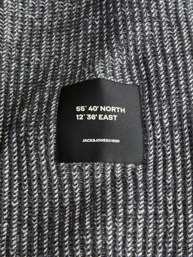 Jack & Jones Rundhalspullover »JJCLEVELAND KNIT CREW NECK« Materialmix, normal geschnitten