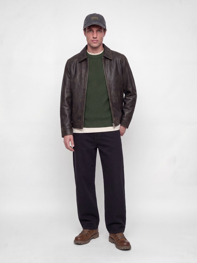 Jack & Jones Rundhalspullover »JJCLEVELAND KNIT CREW NECK« Materialmix, normal geschnitten