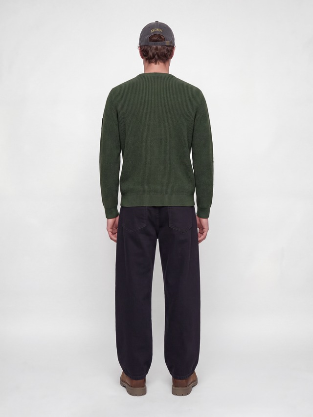 Jack & Jones Rundhalspullover »JJCLEVELAND KNIT CREW NECK« Materialmix, normal geschnitten