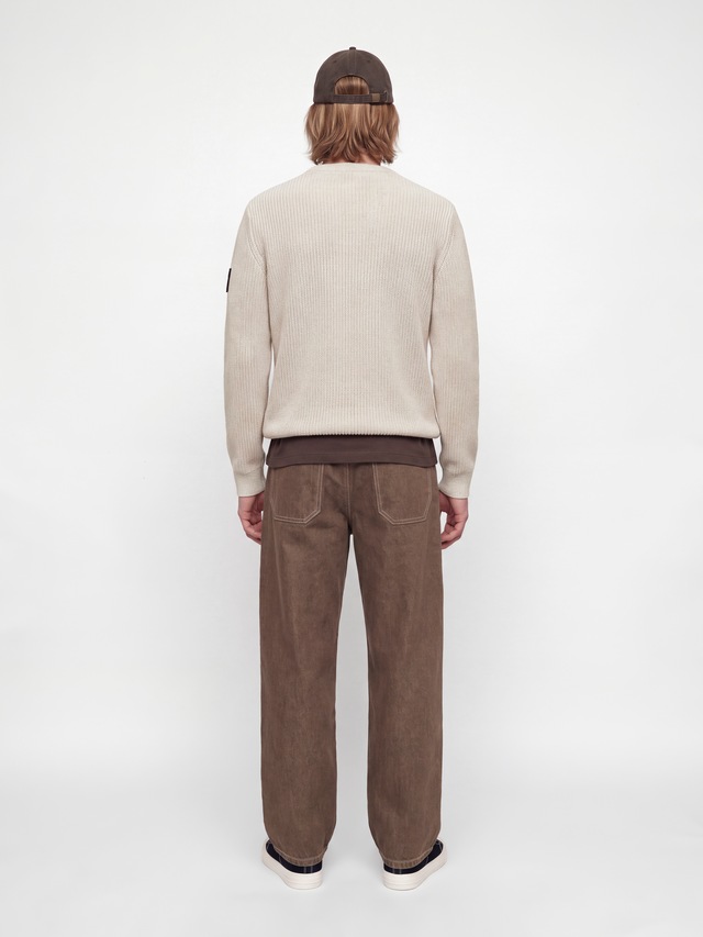 Jack & Jones Rundhalspullover »JJCLEVELAND KNIT CREW NECK« Materialmix, normal geschnitten