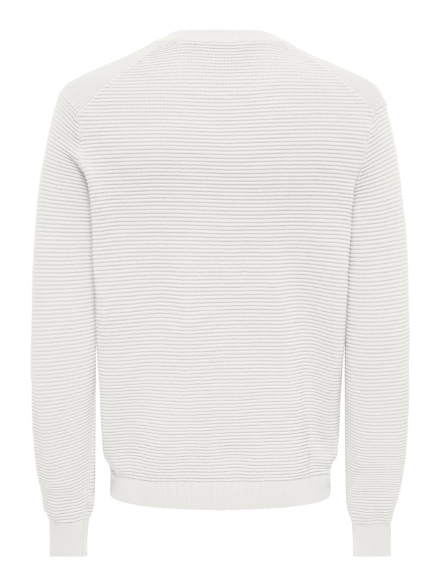 ONLY & SONS Rundhalspullover »ONSRON REG LS CREW NECK KNIT NOOS« Baumwolle, regular fit