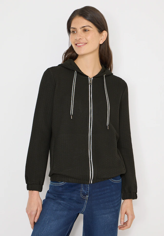 Cecil Sweatjacke mit Struktur-Muster