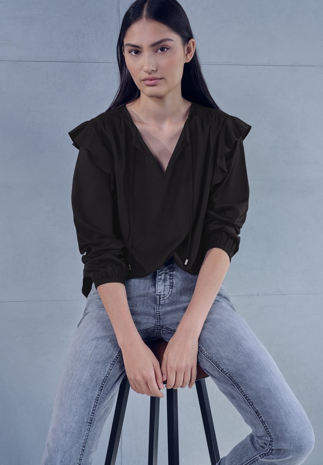 STREET ONE STUDIO Langarmbluse aus softer Viskose