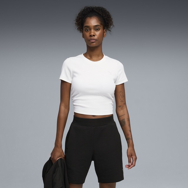 PUMA Trainingsshirt »CLOUDSPUN Slim Geripptes Trainings-T-Shirt Damen«