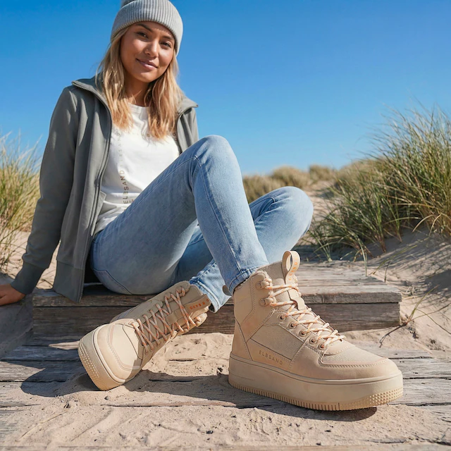 Elbsand Sneaker »Freizeitschuh, Halbschuh, High Top Sneaker, Turnschuh, Schnürschuh« NEU mit wärmendem Futter und wasserabweisender Comfortex-Klimamembran