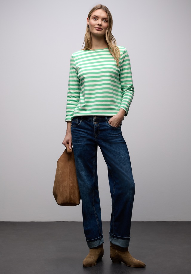 STREET ONE 3/4-Arm-Shirt aus reiner Baumwolle