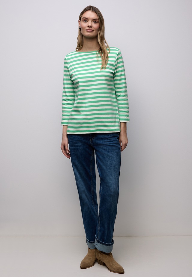 STREET ONE 3/4-Arm-Shirt aus reiner Baumwolle