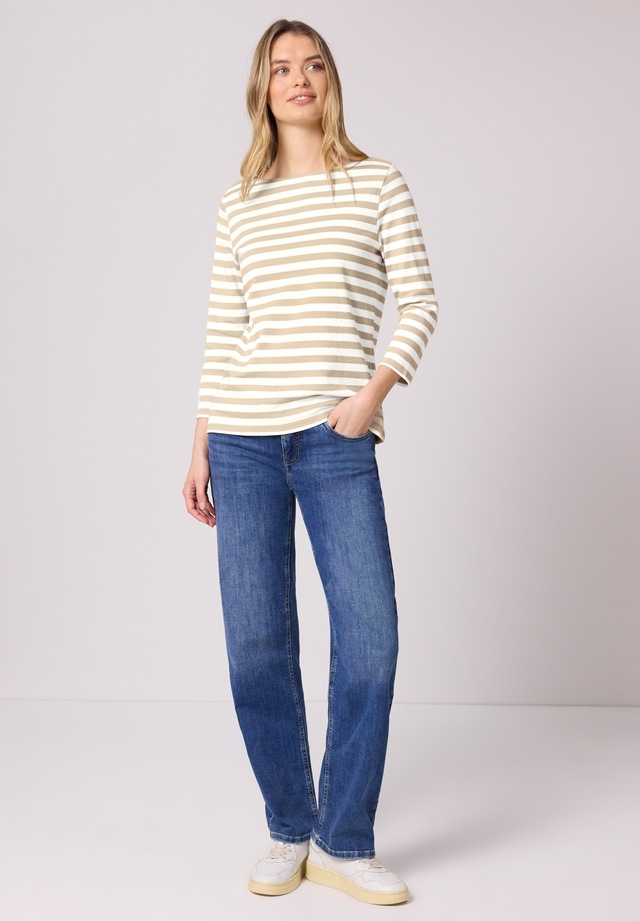 STREET ONE 3/4-Arm-Shirt aus reiner Baumwolle