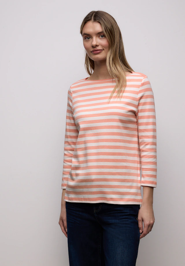 STREET ONE 3/4-Arm-Shirt aus reiner Baumwolle