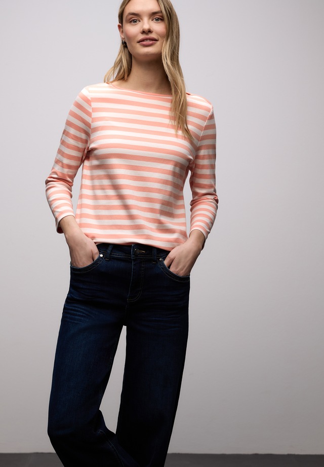 STREET ONE 3/4-Arm-Shirt aus reiner Baumwolle