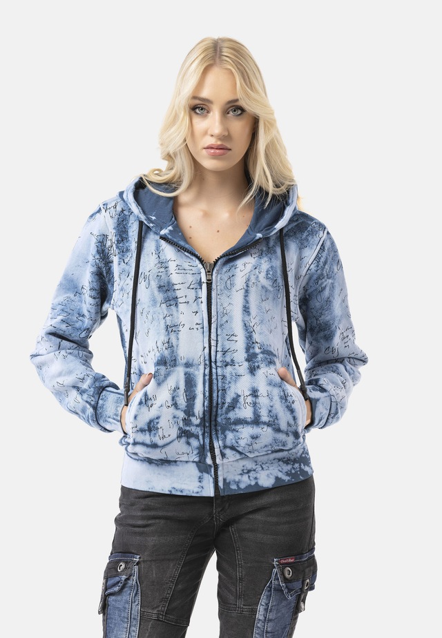 Cipo & Baxx Sweatjacke »WL379« 1 tlg. ausdrucksstarkes Tie-Dye-Muster, kombiniert mit Rückenprint
