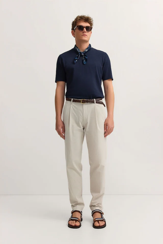 bugatti Bundfaltenhose »Tapered Fit« aus Luxury Pima Cotton Feincord