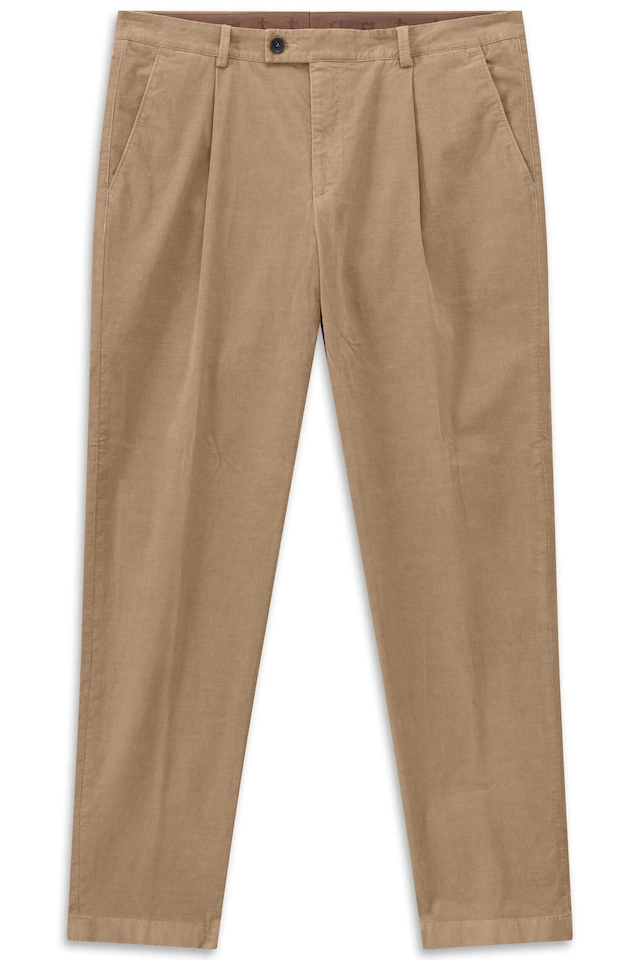 bugatti Bundfaltenhose »Tapered Fit« aus Luxury Pima Cotton Feincord