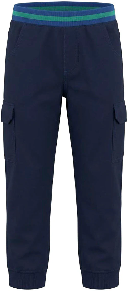 Scout Cargohose »Cargohose mit Ringelbündchen - NEU von SCOUT« Twillhose mit kontrastfarbigen Ripp-Bündchen, gerader Schnitt