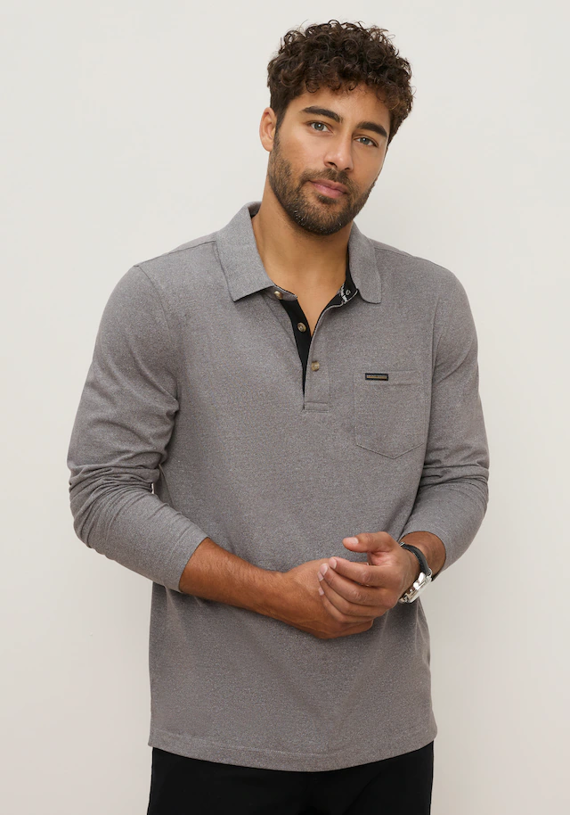 Bruno Banani Langarm-Poloshirt Angenehm weiche Jersey-Qualität trifft auf klassischen Polo-Style