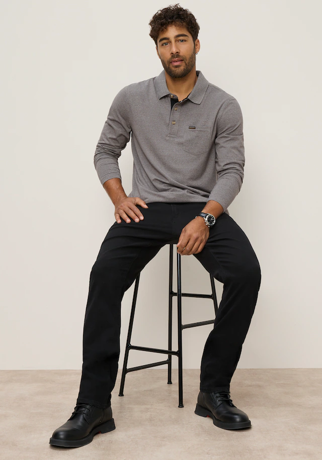 Bruno Banani Langarm-Poloshirt Angenehm weiche Jersey-Qualität trifft auf klassischen Polo-Style