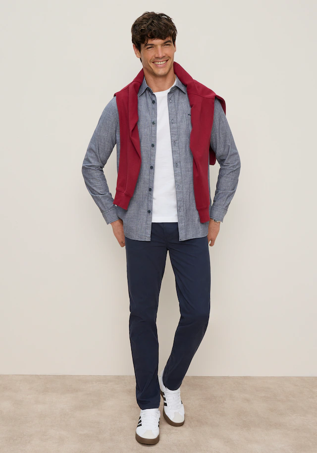 Man's World Langarmhemd »in moderner Chambray-Qualität« Regular-Fit, Leicht, vielseitig
