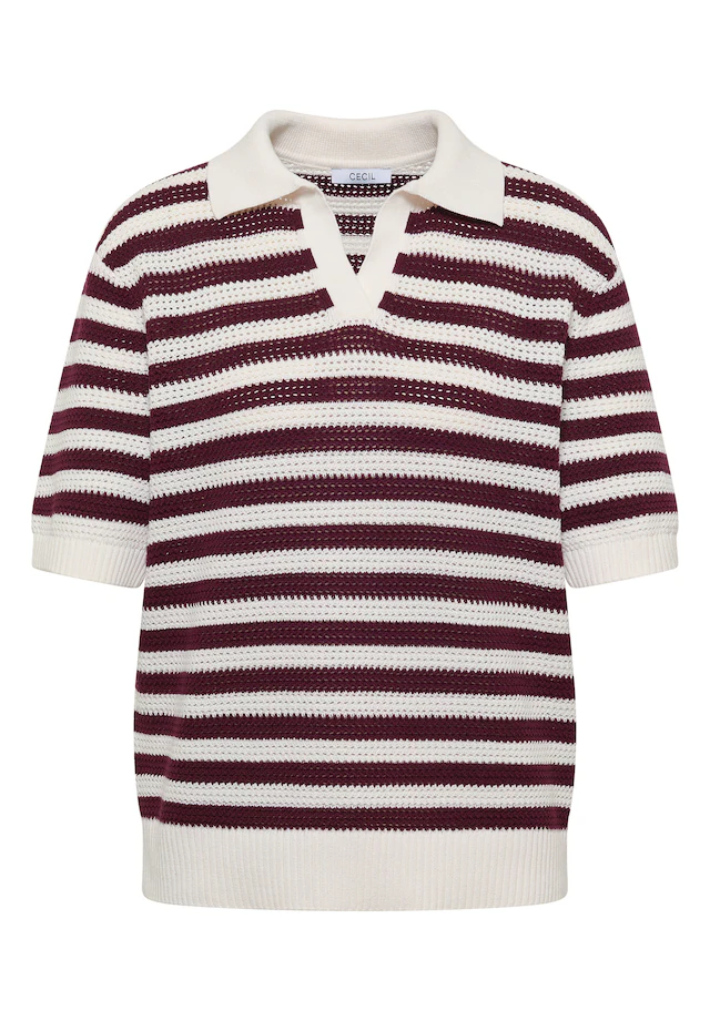 Cecil Kurzarmpullover in Mesh-Qualität