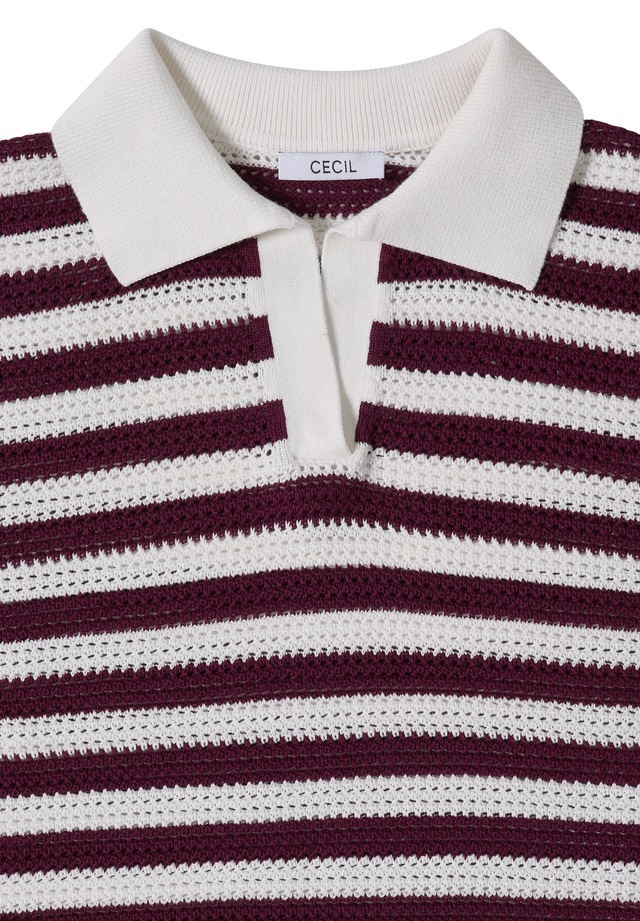 Cecil Kurzarmpullover in Mesh-Qualität