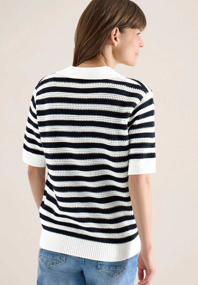 Cecil Kurzarmpullover in Mesh-Qualität