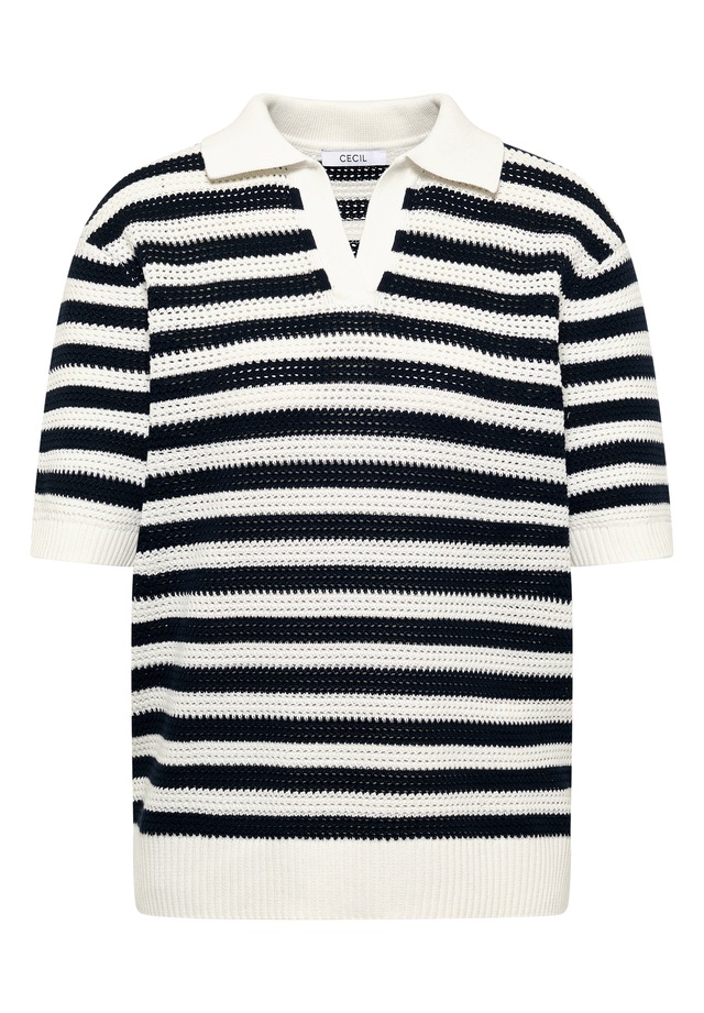 Cecil Kurzarmpullover in Mesh-Qualität