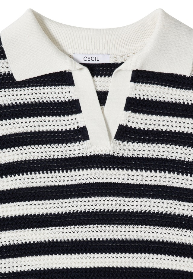 Cecil Kurzarmpullover in Mesh-Qualität