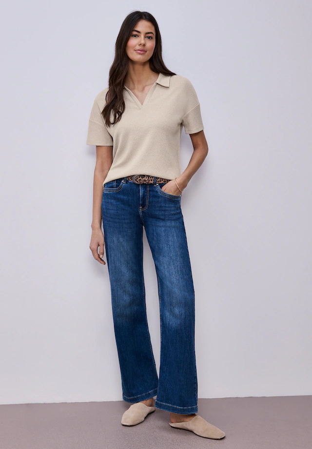 STREET ONE Poloshirt mit Stretchanteil