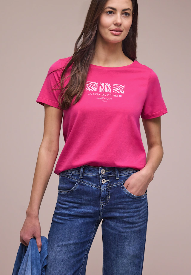 STREET ONE Kurzarmshirt Sommershirt mit Print