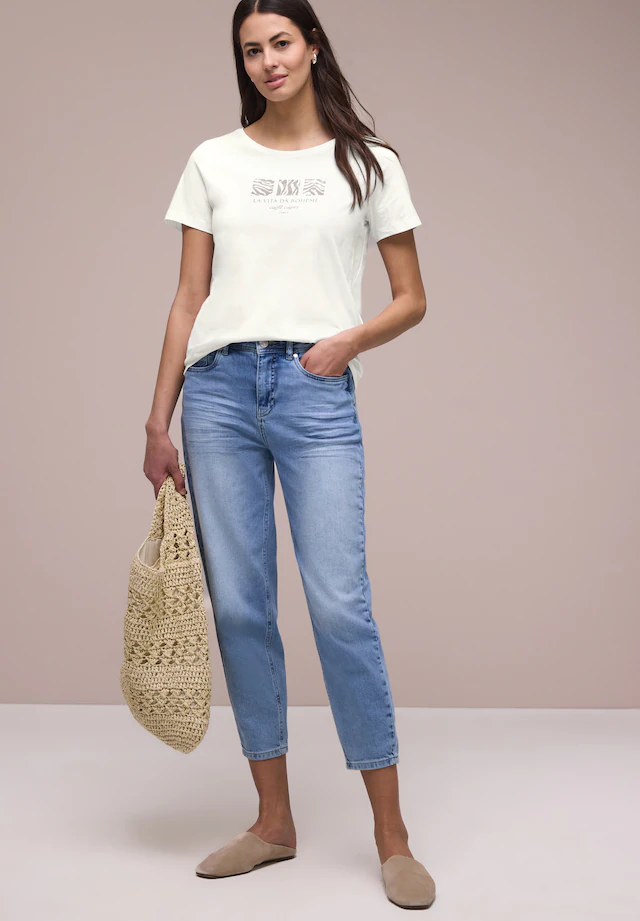 STREET ONE Kurzarmshirt Sommershirt mit Print
