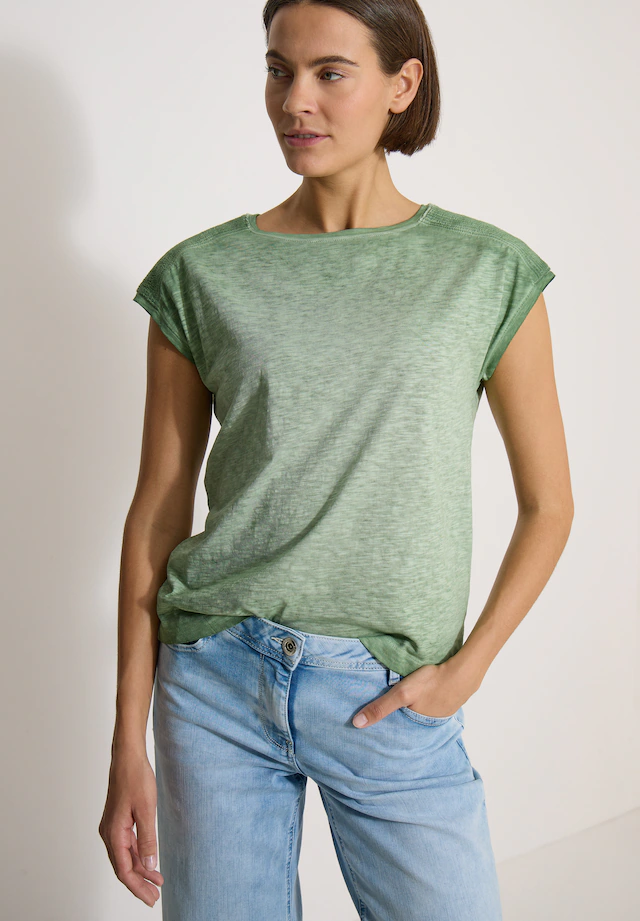 Cecil T-Shirt aus Jersey in Unifarbe