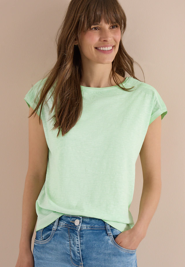Cecil T-Shirt aus Jersey in Unifarbe