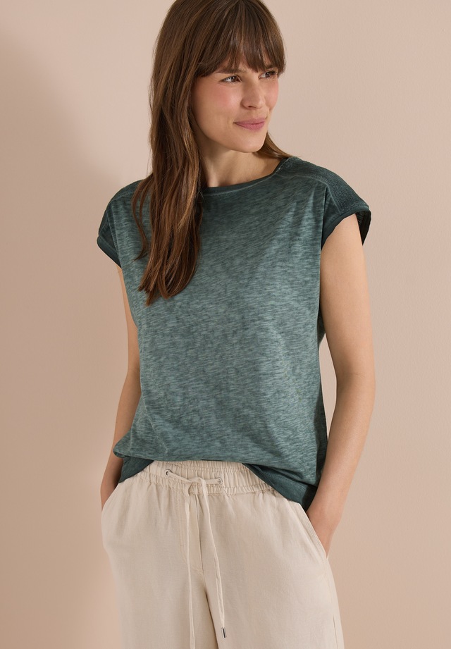 Cecil T-Shirt aus Jersey in Unifarbe