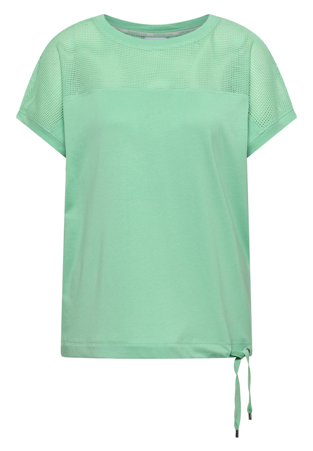 Cecil T-Shirt Sommerliche Leichtigkeit durch das Mesh-Detail