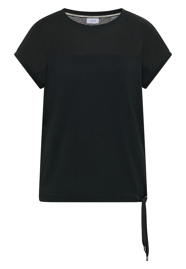 Cecil T-Shirt Sommerliche Leichtigkeit durch das Mesh-Detail
