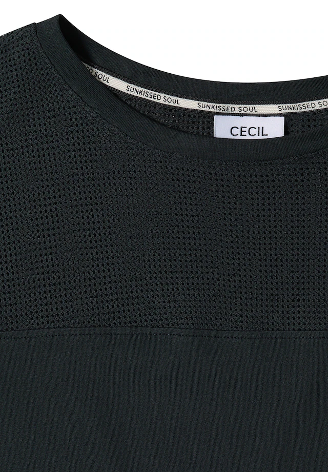 Cecil T-Shirt Sommerliche Leichtigkeit durch das Mesh-Detail