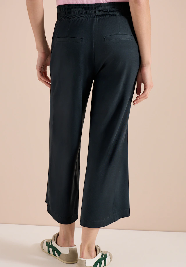 Cecil Jerseyhose »Style Neele« mit elastischem Schlupfbund, High-Waist, Wide Leg