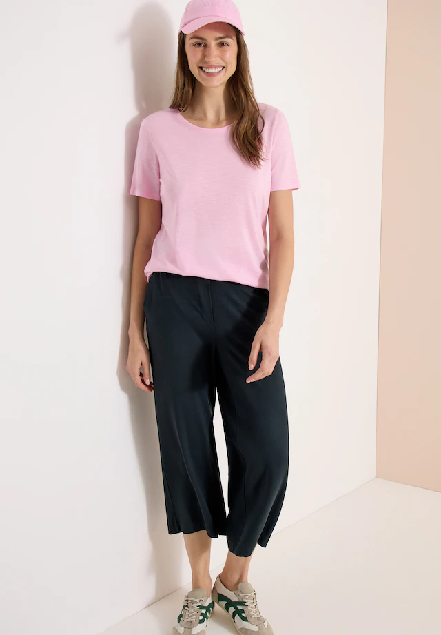 Cecil Jerseyhose »Style Neele« mit elastischem Schlupfbund, High-Waist, Wide Leg