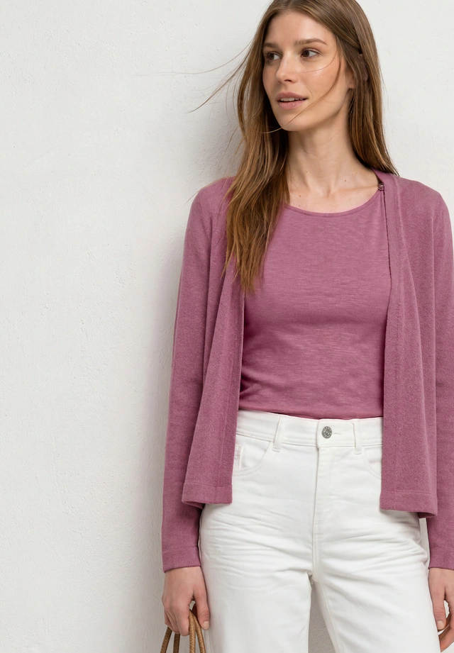 STREET ONE Shirtjacke »Style Nette« unifarben, offen zu tragen, in Strick-Optik