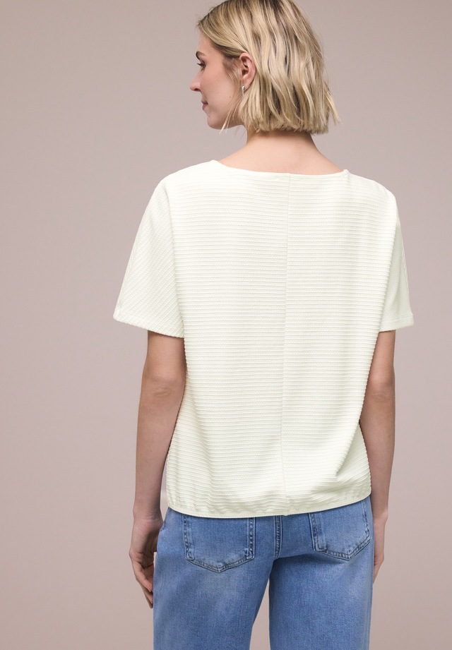 STREET ONE Kurzarmshirt Sommershirt in Struktur-Optik