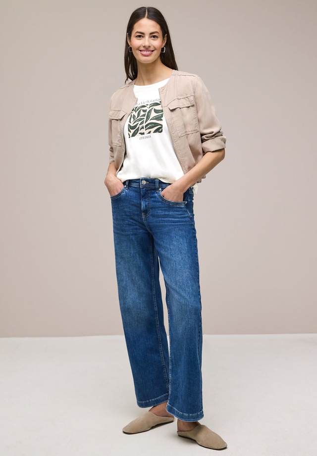 STREET ONE T-Shirt »Style Lea« Rundhalsusschnitt, Modalmix, mit Frontprint