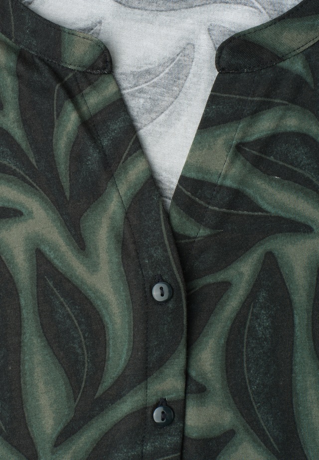 STREET ONE Shirttop Sommershirt im floralem Look und mit Knopfleiste