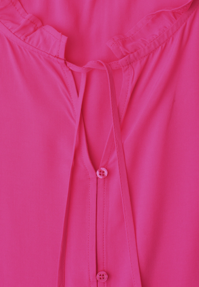 STREET ONE Shirtbluse Sommertop - Split Neck mit Rüschen und Bändern